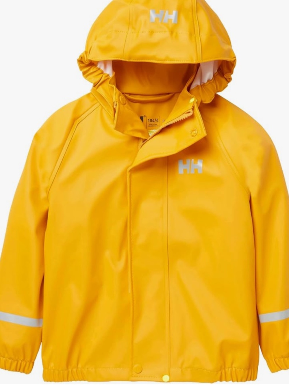 New Helly Hansen Yellow girls size 7 Rain coat yellow rain jacket